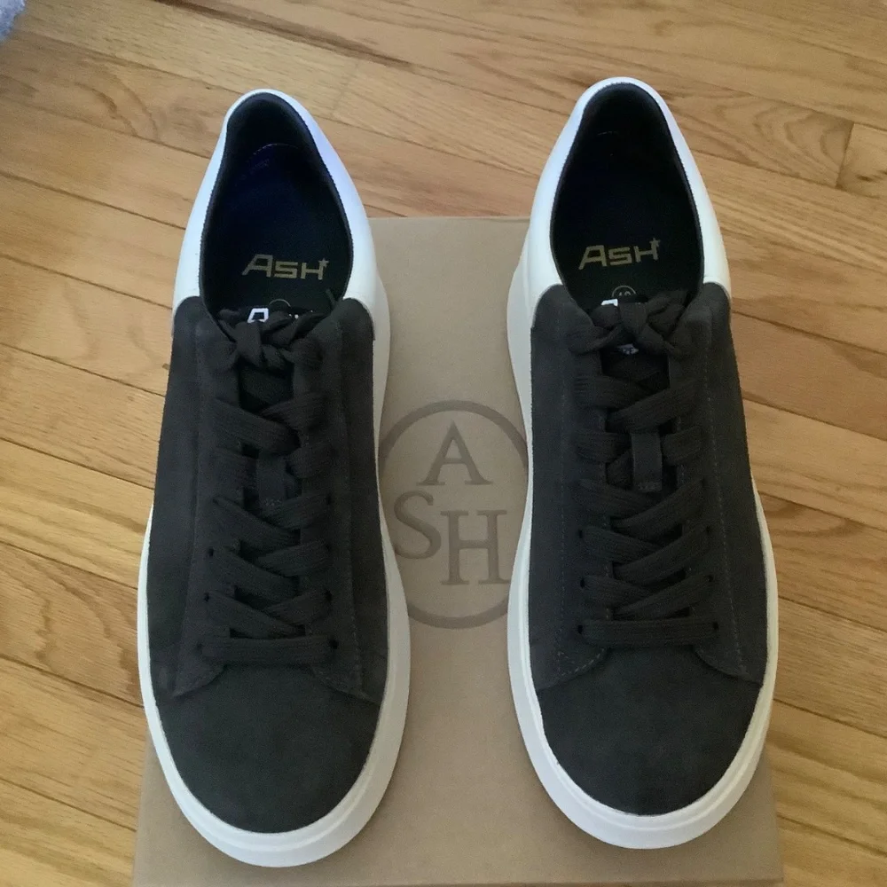 ASH Moxie Suede Platform Sneaker Soft Black SZ EU 40